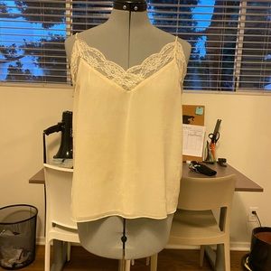 Beige Tank with Lace